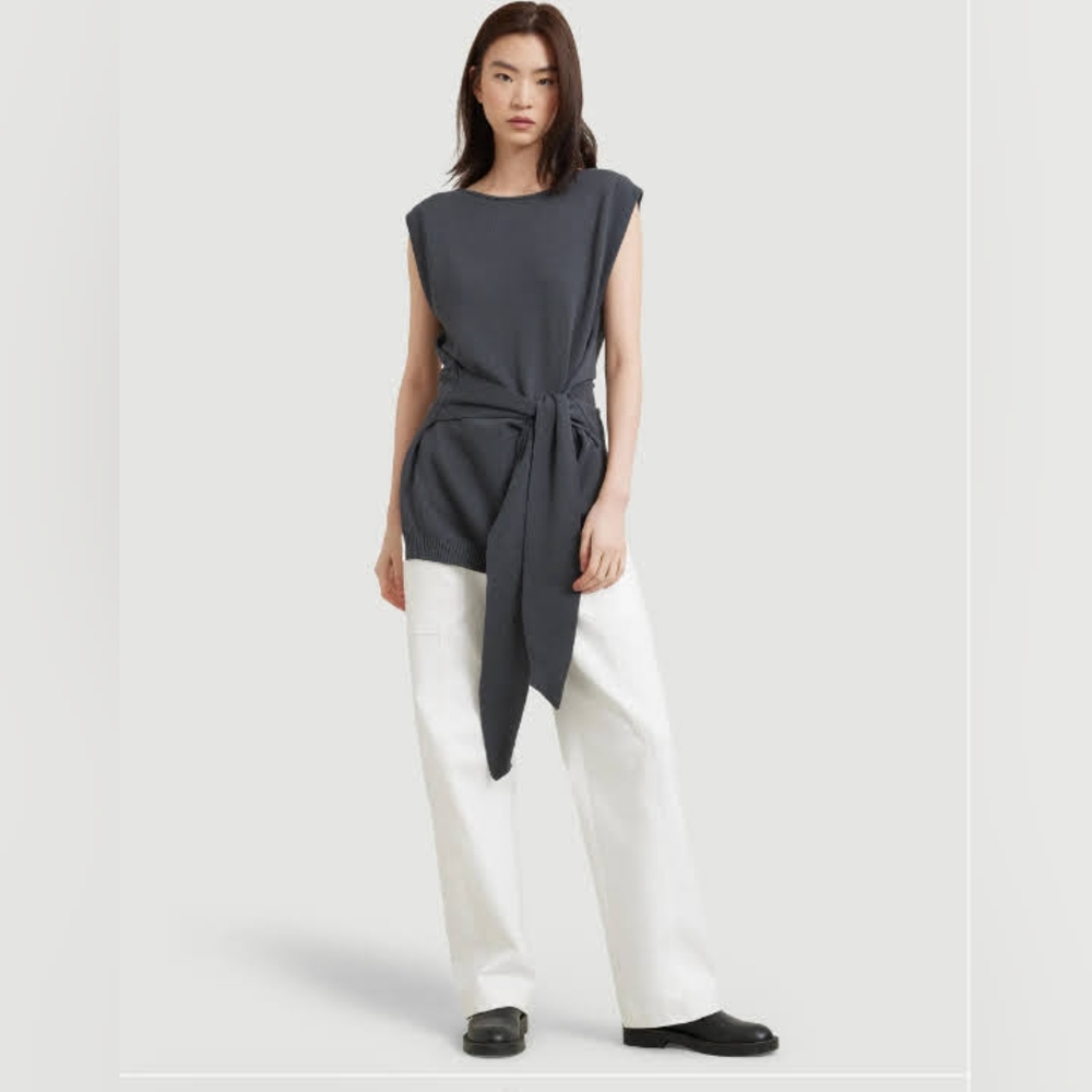 Modern Citizen Deja Tie-Front Sleeveless Sweater Vest